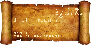 Ádám Katalin névjegykártya