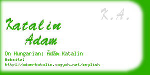 katalin adam business card